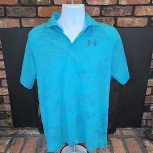 Under Armour Men's Teal Polo Shirt, Large